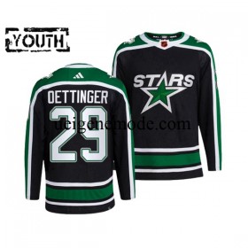 Kinder Dallas Stars Eishockey Trikot JAKE OETTINGER 29 Adidas 2022-2023 Reverse Retro Schwarz Authentic